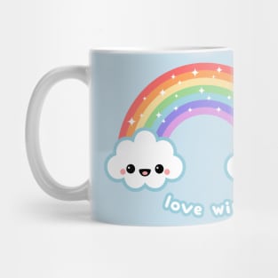 Love Wins Rainbow Clouds Mug